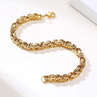 Vnox แฟชั่น Byzantine โซ่ สร้อยข้อมือผู้ชาย, กันน้ํา สเตนเลส โซ่ พังก์ สร้อยข้อมือ คิวบา สายรัดข้อมือ ของขวัญวันเกิด เคร