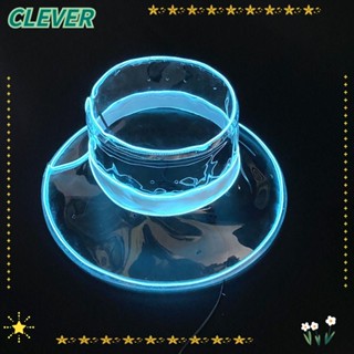 Clever หมวกบังแดด PVC ใส เรืองแสง กันน้ํา กันฝน แฟชั่นฤดูร้อน สําหรับชาวประมง