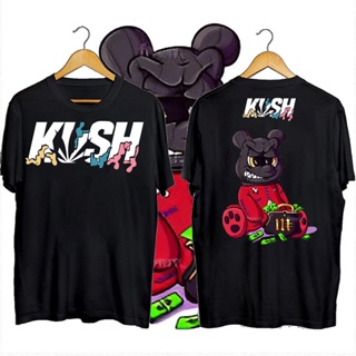 เสื้อยืดคอกลม evil teddy bear สไตล์ใหม่ ขายร้อน KU*SH Evil Teddy Bear Trend New Design Bully เสื้อยืดแฟชั่นพิมพ์‍