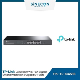 มีบริการส่งด่วนภายในวัน - TP-Link รุ่น TL-SG2218 JetStream 16-Port Gigabit Smart Switch with 2 SFP Slots By Sinecon