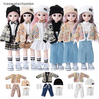 Tt ชุดเสื้อผ้าตุ๊กตาแฟชั่น 1/6 BJD 12 นิ้ว พร้อมกางเกง หมวก ถุงเท้า เสื้อกันหนาว BJD 30 ซม. 5 ชิ้น ต่อชุด