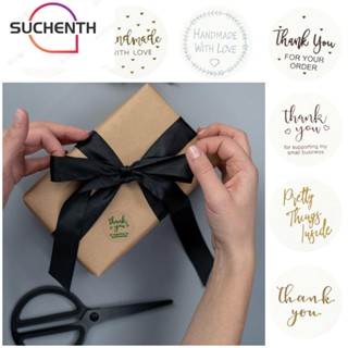 Suchenth สติกเกอร์ซีล ลาย Thank You สําหรับตกแต่งสมุดภาพ ห่อของขวัญ 500 ชิ้น