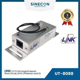 Link(ลิ้งค์) อุปกรณ์กันฟ้าผ่าระบบสายแลน UT-8088 CCTV PoE SURGE PROTECTOR w/Short Circuit 8 KA ป้องกันได้ระดับ 3