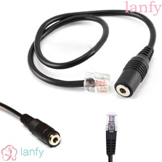 Lanfy อะแดปเตอร์แปลงปลั๊กหูฟัง เป็น RJ9 RJ9 คุณภาพสูง สําหรับโทรศัพท์