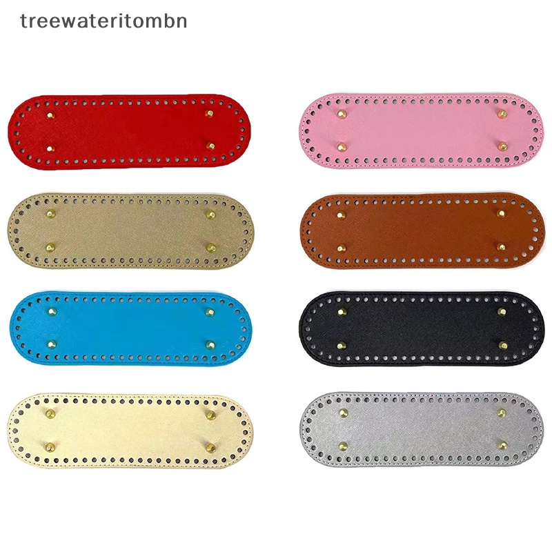 Tt กระเป๋าหนังด้านล่าง 4 Rivets กระเป๋ารูปไข่ด้านล่างสวมใส่ Strong สําหรับโครเชต์ Knitg กระเป๋าถือด้านล่าง mbn