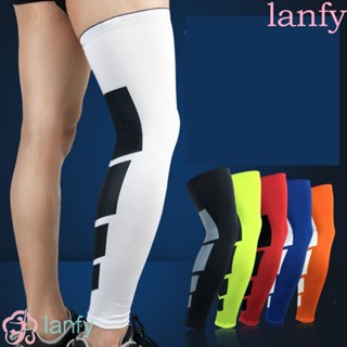 Lanfy สนับเข่า ยืดหยุ่น กันลื่น ให้ความอบอุ่น สําหรับออกกําลังกาย 2 ชิ้น ต่อคู่