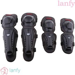 Lanfy สนับเข่า กันลม กันตก อุปกรณ์เสริม สําหรับขี่รถจักรยานยนต์ 4 ชิ้น ต่อชุด