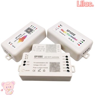 Lilac ตัวควบคุมแถบไฟ LED บลูทูธ WIFI SP105E SP107E SP108E DC5-24V พร้อมไมโครโฟนในตัว สําหรับแถบไฟ LED WS2812B WS2811