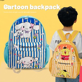 【ในการจัดส่ง】 Sanrio Anime School Bag My Melody Kuromi Cinnamoroll Student Bag Backpack Parent-child Lightweight Backpacks For Children Gift