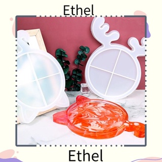 Ethel1 ถาดแม่พิมพ์ซิลิโคน รูปกวางเอลก์ แมว แฮนด์เมด สําหรับทําขนมขบเคี้ยว เครื่องปั้นดินเผา DIY