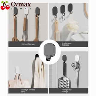 Cvmax ตะขอแขวนผ้าขนหนู สเตนเลส กันน้ํา ติดตั้งง่าย มีกาวในตัว ทนทาน สีดํา สําหรับตกแต่งผนังประตู 6 ชิ้น