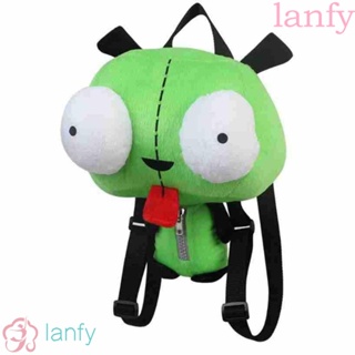 Lanfy กระเป๋าเป้สะพายหลัง แบบนิ่ม ลายเอเลี่ยน ตา 3d ขนาด 35 ซม. 20 ซม. สําหรับเด็ก