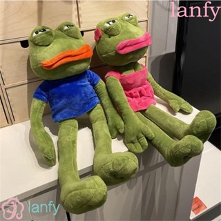 Lanfy หมอนตุ๊กตานุ่ม รูปการ์ตูนกบเศร้า Pepe 45 ซม. สีเขียว