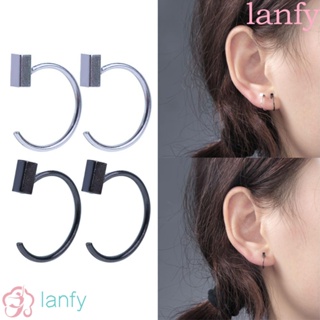 Lanfy ต่างหู เข็มเงิน ขนาดเล็ก หรูหรา สําหรับผู้หญิง