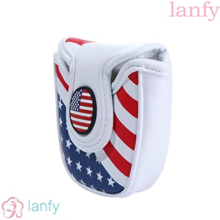 Lanfy ฝาครอบไม้กอล์ฟ หนัง PU อุปกรณ์เสริม สําหรับพัตเตอร์กอล์ฟ