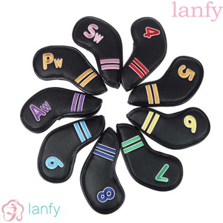 Lanfy ฝาครอบหัวไม้กอล์ฟ เหล็ก ทนทาน 4-9 P S A อุปกรณ์เสริม สําหรับฝึกตีกอล์ฟ