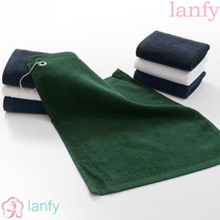 Lanfy ผ้าขนหนู พร้อมตะขอ สําหรับทําความสะอาดกอล์ฟ เดินป่า ว่ายน้ํา กลางแจ้ง