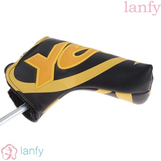 Lanfy ผ้าคลุมหัวไม้กอล์ฟ หนัง PU แบบพกพา อุปกรณ์เสริม สําหรับฝึกตีกอล์ฟ