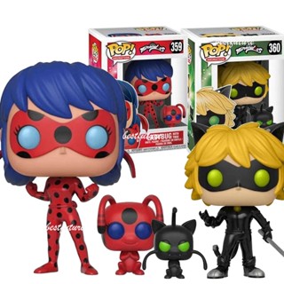 Funko Pop Miraculous 360#cat Noir Plagg 359# โมเดลฟิกเกอร์ Ladybug Tikki ของเล่นสําหรับเด็ก