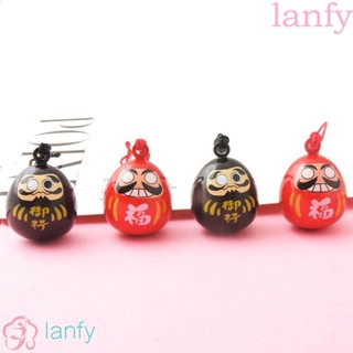 Lanfy จี้กระดิ่งน้ํา รูป Daruma น่ารัก สไตล์ญี่ปุ่น สําหรับตกแต่งโทรศัพท์มือถือ กระเป๋า DIY