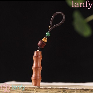 Lanfy พวงกุญแจไม้แฟชั่น รูปไม้ไผ่น่ารัก สําหรับแขวนตกแต่งรถยนต์