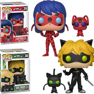 Funko Pop Miraculous 359# เต่าทอง Tikki 360#cat โมเดลฟิกเกอร์ Noir Plagg ของเล่นสําหรับเด็ก