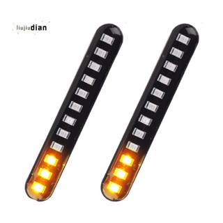 แถบไฟเลี้ยว Led 12 ดวง 3528Smd สําหรับติดป้ายทะเบียนรถยนต์ รถจักรยานยนต์ 2 ชิ้น