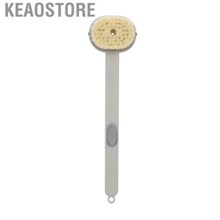 Keaostore Rub Bath Brush Deep Clean Skin Comfortable Body Wash Button Long Handle for Shower