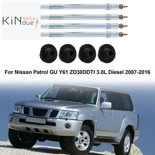 หัวเทียนเทอร์โบ และซีล แบบเปลี่ยน สําหรับ Nissan Patrol GU Y61 ZD30DDTI 3.0L Diesel 2007-2016 11065-2W202 11065-2W201 4 ชิ้น