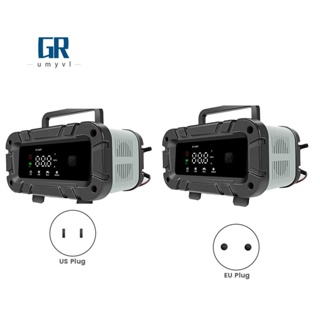 E-fast ที่ชาร์จแบตเตอรี่รถยนต์ กรดตะกั่ว 12V หน้าจอ LCD ปลั๊ก US