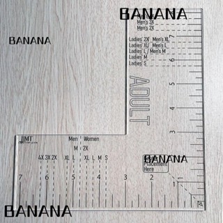 Banana1 ไม้บรรทัดอะคริลิคใส ใช้งานง่าย สําหรับจัดตําแหน่งเสื้อยืด