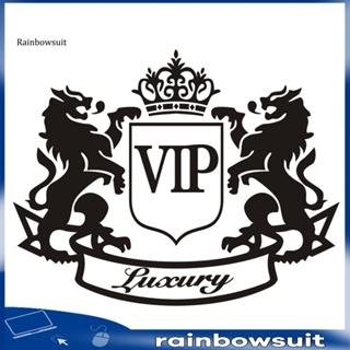 [RB] สติกเกอร์สะท้อนแสง ลายมงกุฎสิงโตคู่ VIP สําหรับตกแต่งรถยนต์ รถจักรยานยนต์