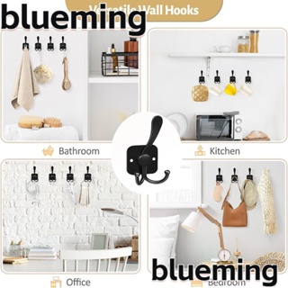 Blueming2 ตะขอแขวนเสื้อโค้ท หมวก ผ้าพันคอ หมวก กุญแจ ผ้าขนหนู คุณภาพสูง สีดําด้าน ทนทาน 4 ชิ้น