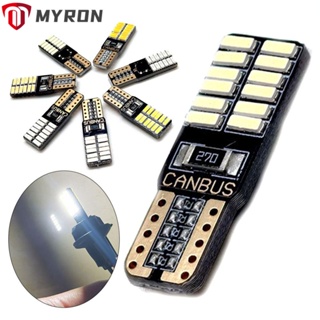 Myron ไฟแสดงสถานะ LED PCB 12V สีขาวสว่าง T10 4014 สําหรับรถยนต์ รถจักรยานยนต์