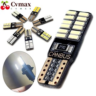 Cvmax ไฟแสดงสถานะ LED กว้าง T10 4014 ไฟอ่านหนังสือ สีขาว PCB 12V สว่าง สําหรับติดป้ายทะเบียนรถจักรยานยนต์