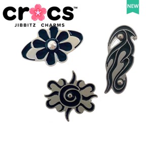 Jibbitz หัวเข็มขัดโลหะ สีเงิน สําหรับตกแต่งรองเท้า crocs DIY