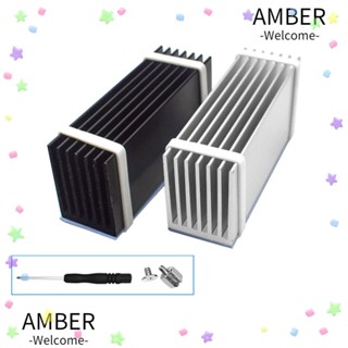 Amber ฮีทซิงค์ระบายความร้อน SSD อลูมิเนียม สําหรับคอมพิวเตอร์