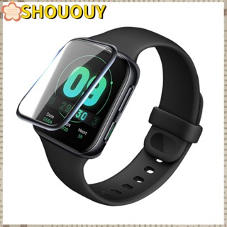 Shououy ฟิล์มกันรอยขอบโค้ง HD อุปกรณ์เสริม สําหรับ Amazfit GTS 3 2 ชิ้น