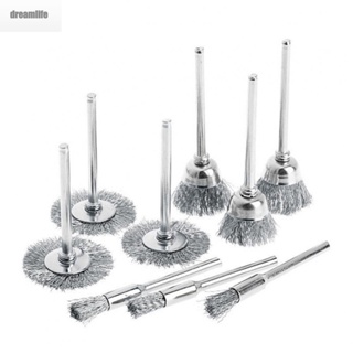 【DREAMLIFE】Wire Wheels Deburring Dust Removal Polishing Stainless Steel 9 Pcs/set