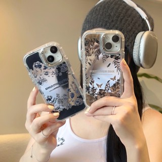 เคสโทรศัพท์มือถือ PC Tpu ใส แบบนิ่ม ลายดอกไม้ ต้นไม้ สําหรับ iPhone 14 13 12 11 RRO MAX