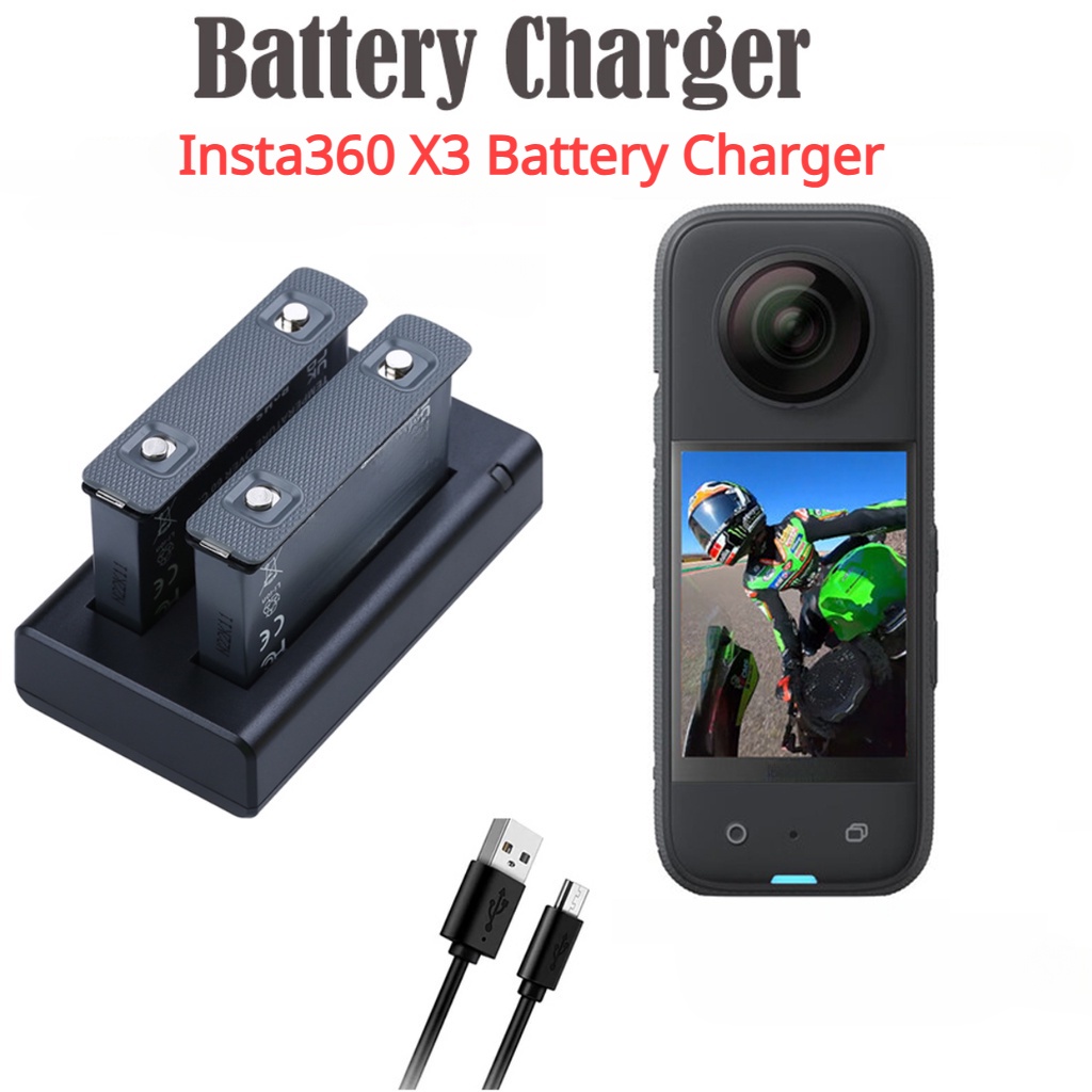 Insta360 X3 Battery Fast Charger Insta360 ONE X3 ที่ชาร์จแบตเตอรี่ 1800mAh
