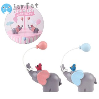 Janfat ตุ๊กตาช้าง ลูกโป่ง ขนาดเล็ก น่ารัก สีฟ้า สีชมพู ของเล่น สําหรับตกแต่งภูมิทัศน์