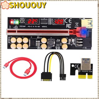 Shououy การ์ดไรเซอร์ X16 6pin PCI Express แรงดันไฟฟ้า อุณหภูมิ VER016