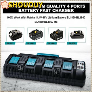 Shououy อะแดปเตอร์แท่นชาร์จแบตเตอรี่ Li-Ion สําหรับ Makita 14.4V 18V