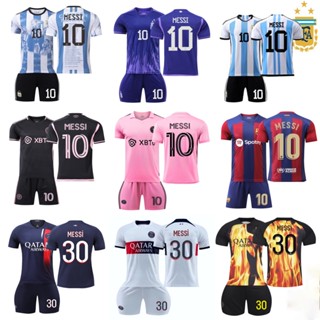 เสื้อกีฬาแขนสั้น ลายทีมฟุตบอล Lionel Messi Jersey สําหรับผู้ชาย