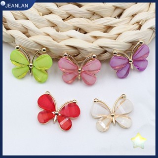 Jeanlan 10 ชิ้น กระจกสี สีสัน DIY ผีเสื้อ เครื่องประดับ อุปกรณ์เสริม