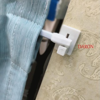 Daron หัวเข็มขัดผ้าม่าน PVC มีกาวในตัว ทรงสี่เหลี่ยมผืนผ้า สําหรับห้องน้ํา ห้องครัว