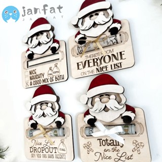 Janfat กระเป๋าใส่เงิน แบบไม้กลวง ลายคริสต์มาส ซานต้า น่ารัก สร้างสรรค์ สําหรับบ้าน