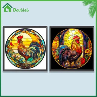 【Doub X ✮】ภาพวาดปักเพชร ทรงกลม ลายไก่ 5D สําหรับตกแต่งบ้าน DIY ✮