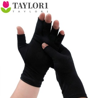 Taylor1 ถุงมือกันลื่น ระบายอากาศ สีเทา สําหรับออกกําลังกายข้อมือ